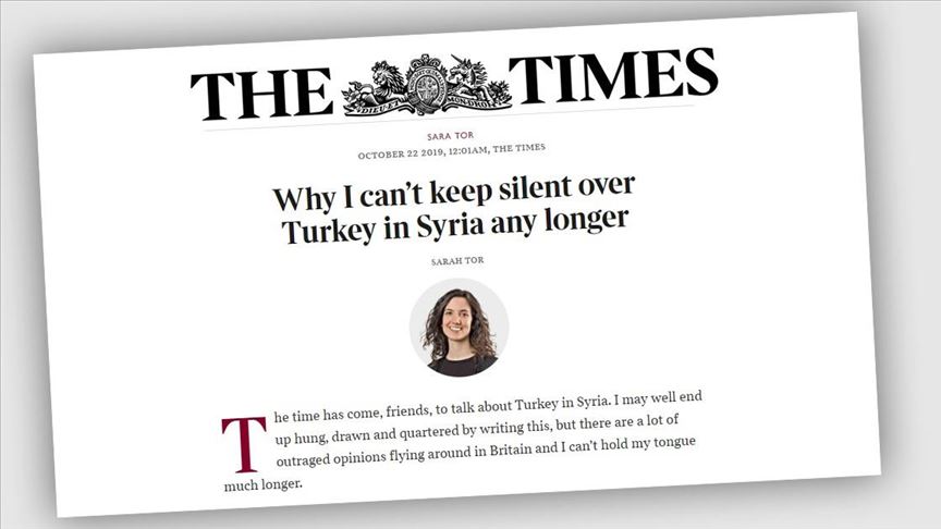Une journaliste du Times s'indigne de l'approche unilatérale contre l'opération Source de Paix