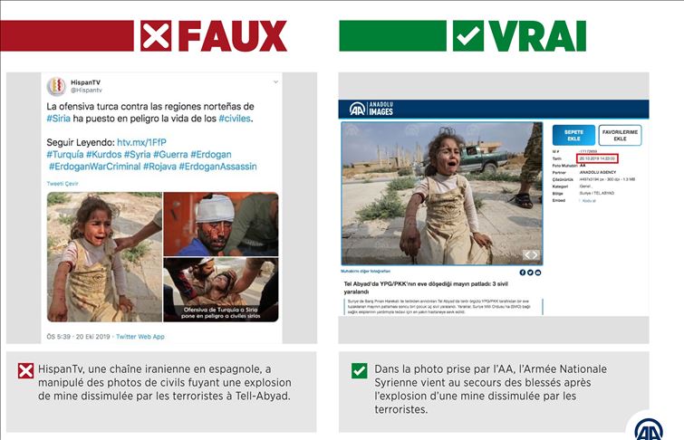Une chaîne iranienne manipule une photo contre l'opération Source de Paix