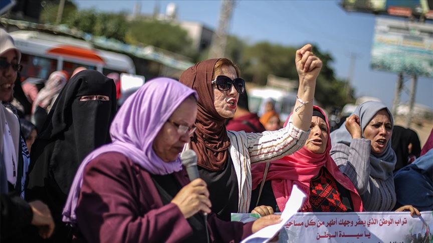 Palestinke protestuju zbog blokade Pojasa Gaze 