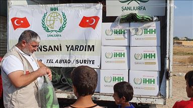 İHH'den terörden arındırılan Tel Abyad'daki sivillere insani yardım