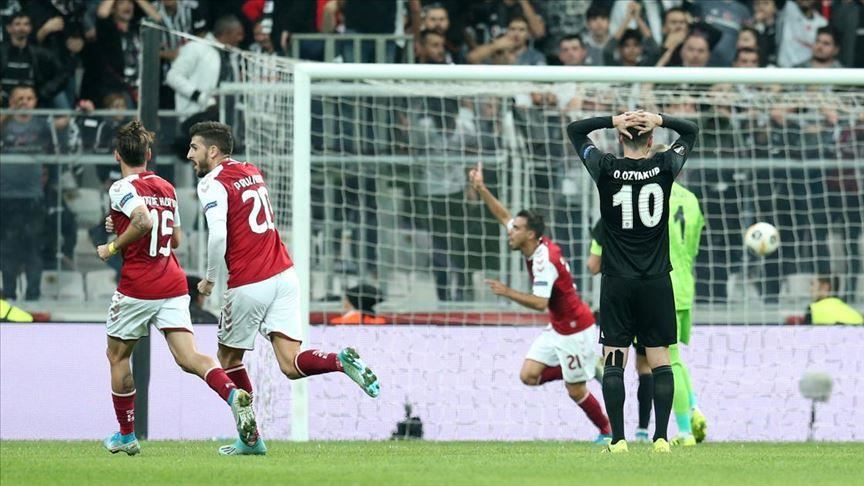 Football: Besiktas lose to Braga 2-1 in Europa League