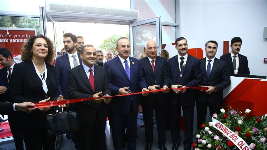 cavusoglu ziraat bank azerbaycan in 4 subesini acti