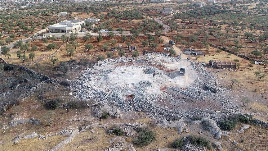 AA İdlib'de Bağdadi'nin etkisiz hale getirildiği yeri havadan görüntüledi 