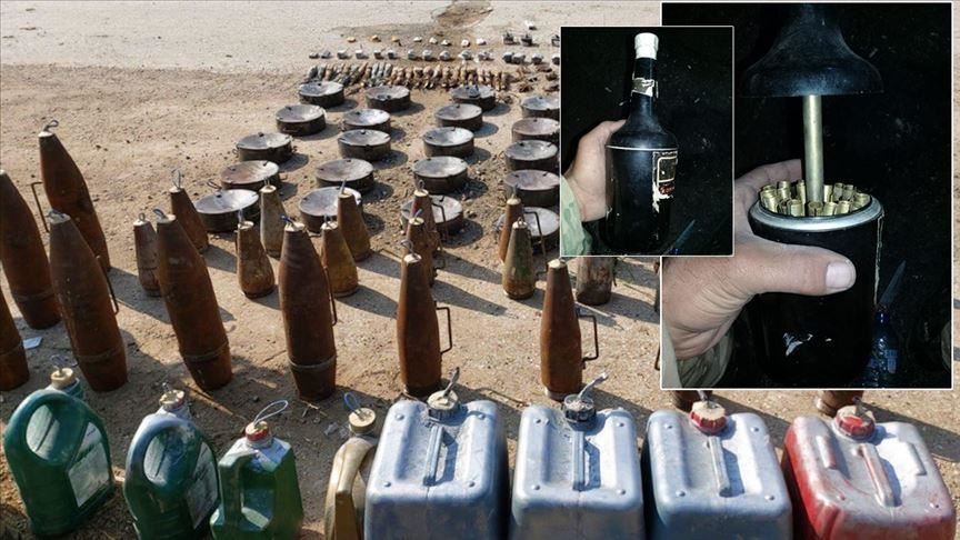 YPG/PKK plants explosives in glass bottles in N Syria
