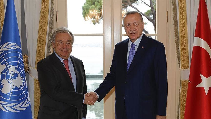 Turkish president hosts UN chief in Istanbul