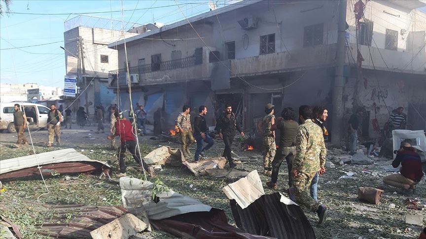 مقتل 10 مدنيين في تفجير استهدف سوقا في تل أبيض السورية