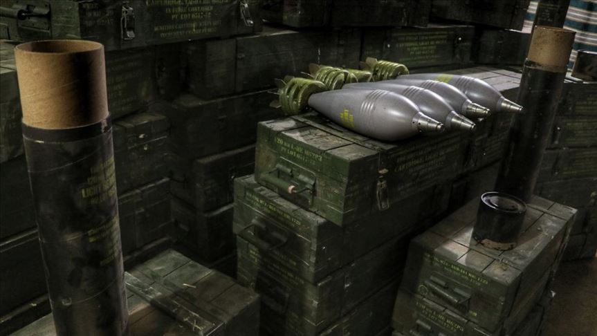 کشف خمپاره‌های آمریکا در انبار سلاح ی.پ.گ/پ.ک.ک در سوریه