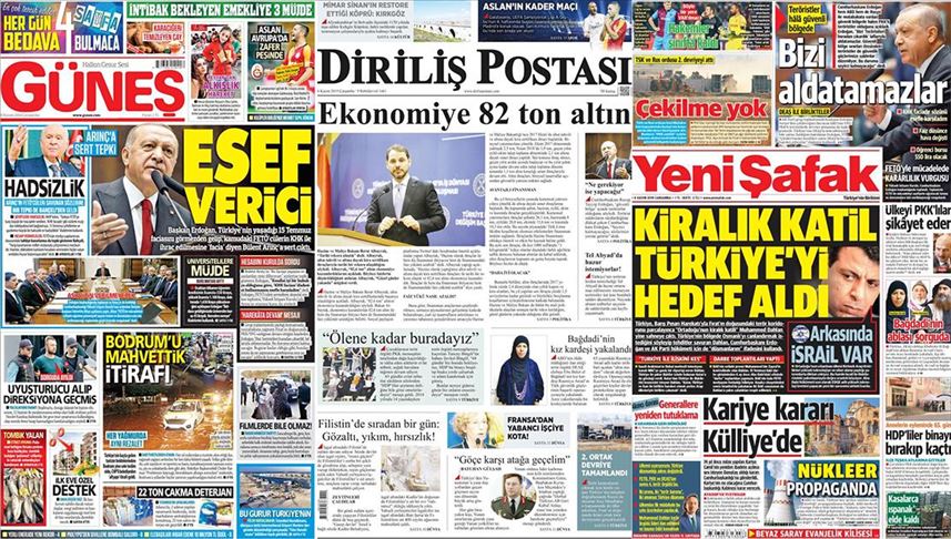مهم‌ترین عناوین روزنامه‌های صبح امروز ترکیه