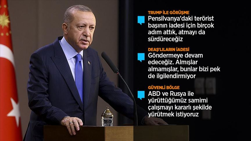 Cumhurbaşkanı Erdoğan: ABD ziyaretinde öncelikli konumuz terörle mücadele