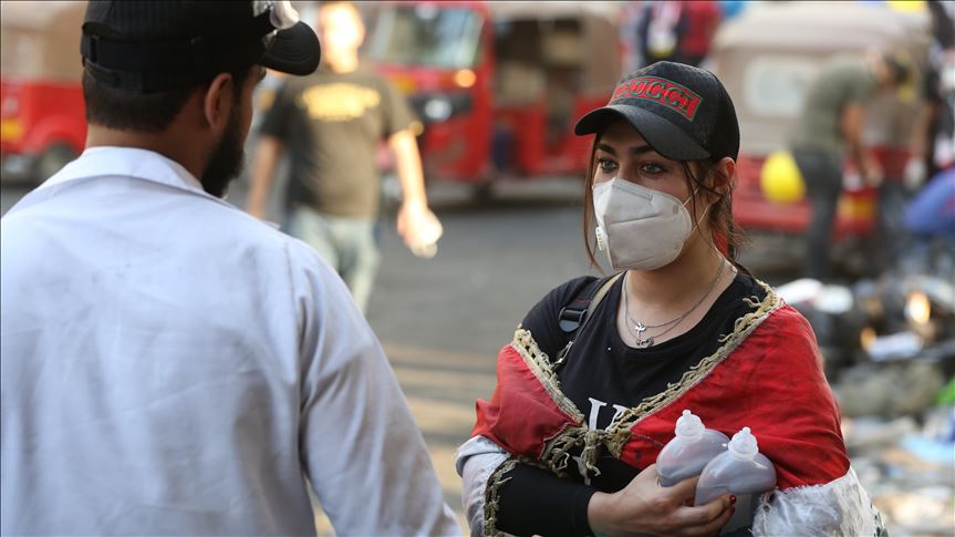 Relawan wanita Irak berperan dalam demonstrasi di ibu kota