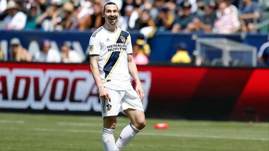 Zlatan Ibrahimovic of Los Angeles Galaxy during the MLS Western