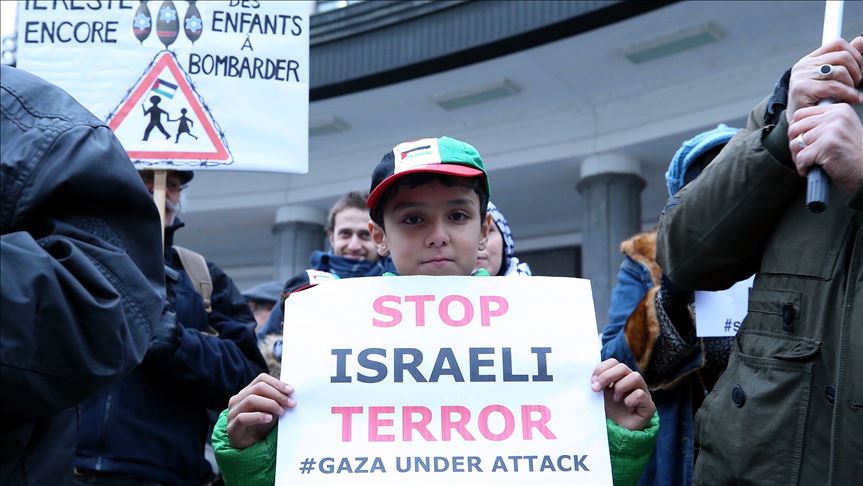 Bruksel, protesta kundër sulmeve Izraelite në Gaza