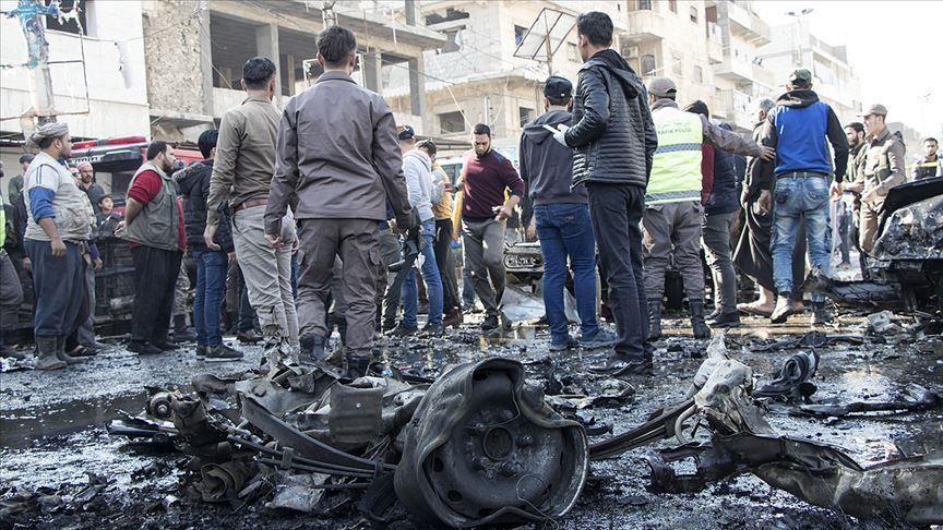 Syrie: Les habitants de la ville d'al-Bab manifestent contre l'attentat terroriste