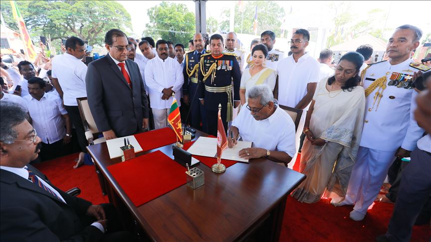 Gotabaya Rajapaksa sworn in as Sri Lankan president