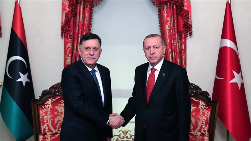 Cumhurbaşkanı Erdoğan, Fayez Al Sarraj'ı kabul etti 