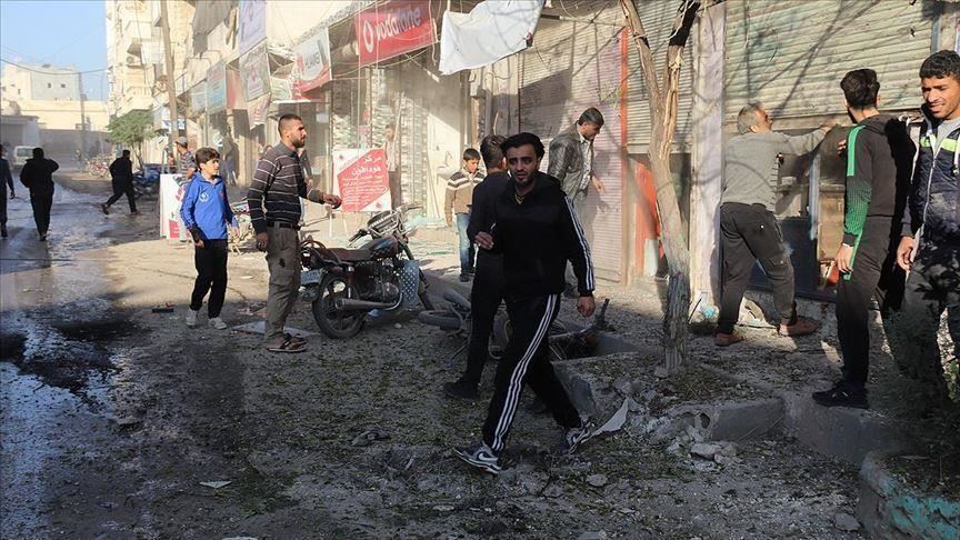 إصابة 4 مدنيين في هجوم "ي ب ك" الإرهابي على اعزاز السورية