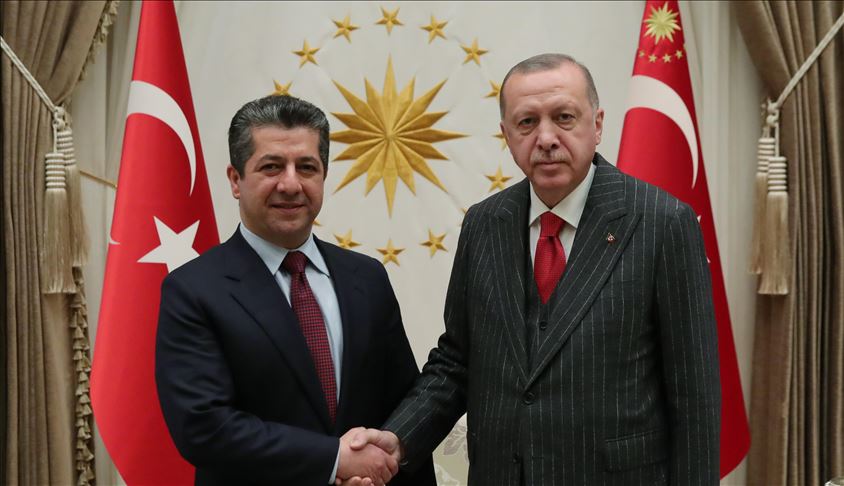 الرئيس أردوغان يستقبل بارزاني في العاصمة أنقرة
