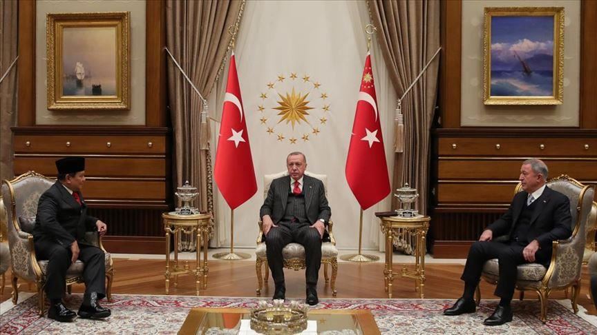 دیدار وزیر دفاع اندونزی با اردوغان