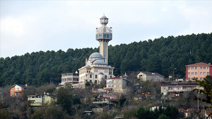 Istanbul Manzarali Minareli Kutuphane