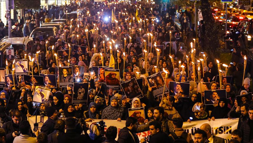 راهپیمایی اعتراضی در استانبول علیه شرایط غیرانسانی در زندان‌های مصر