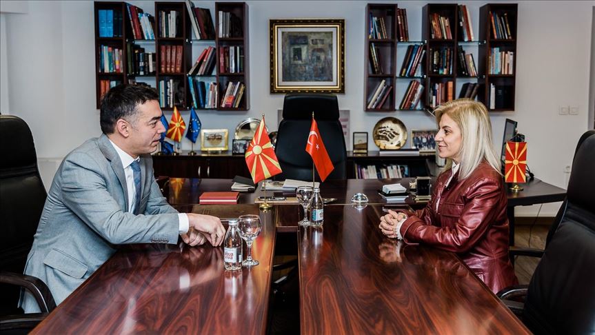 Проштална средба на министерот Димитров со амбасадорката на Турција, Тулин Еркал Кара