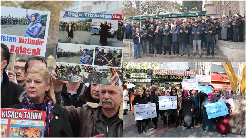 Çin'in Doğu Türkistan politikaları Balıkesir, Bursa ve Isparta'da protesto edildi