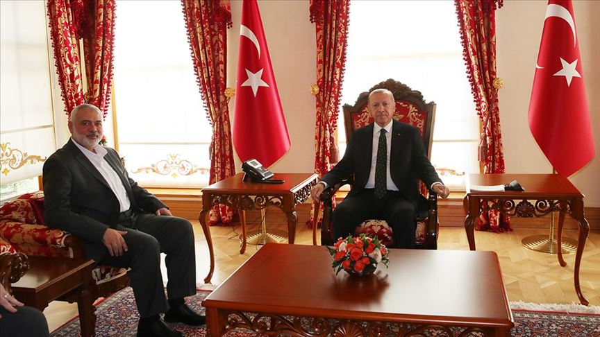الرئيس أردوغان يستقبل هنية في إسطنبول