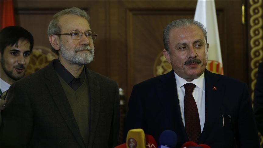 Turkish parliament head meets Iranian, Omani officials