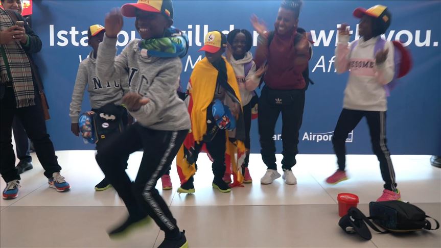 Ugandan dance group of orphans arrives in Turkey