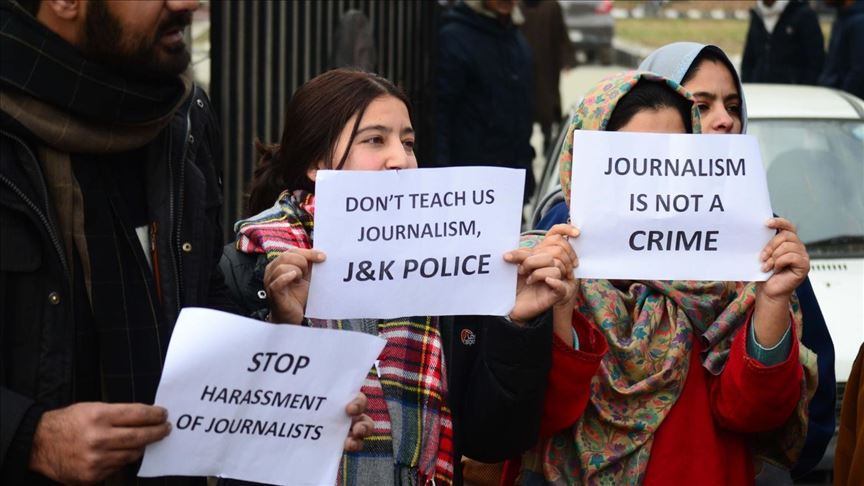 Journalists in Kashmir protest police assault
