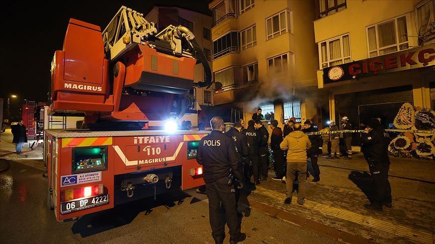 Apartment fire kills at least 4 in Turkish capital