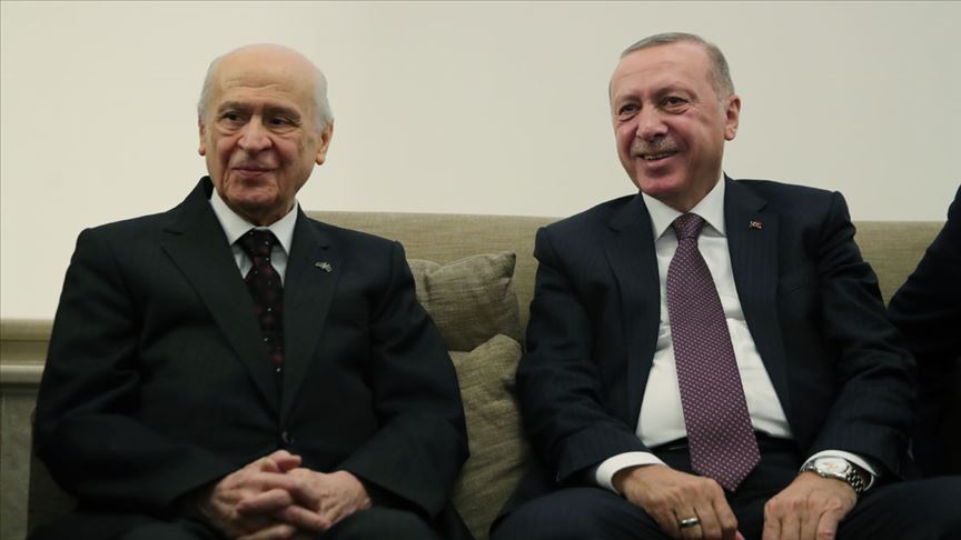 Cumhurbaskani Erdogan Ile Mhp Genel Baskani Bahceli Gorustu