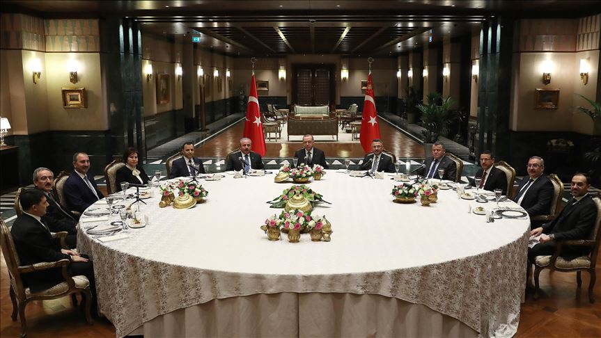 Cumhurbaşkanı Erdoğan, yasama, yürütme ve yargı organlarının temsilcileriyle buluştu