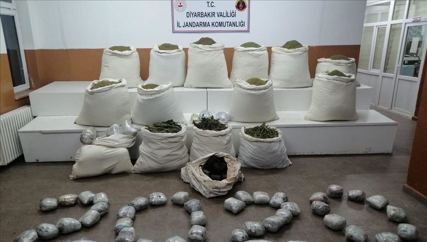 More than 647 kg of marijuana seized in SE Turkey