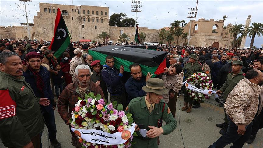 Libya'daki saldırıda ölen öğrenciler için cenaze töreni düzenlendi