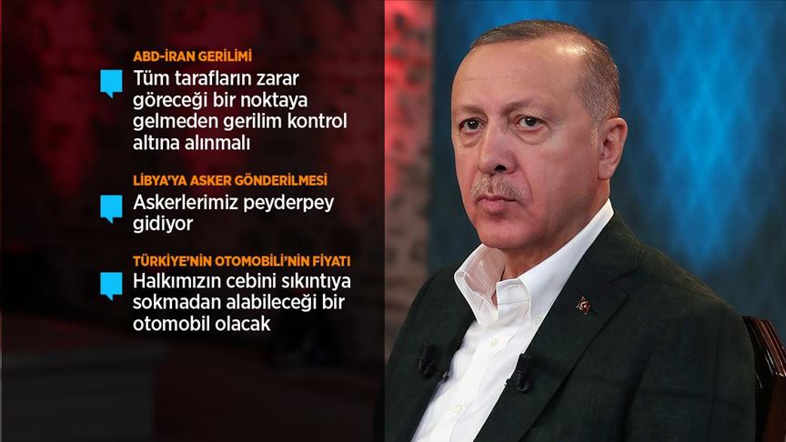 Cumhurbaşkanı Erdoğan: ABD-İran gerginliğinin azaltılması için çok ciddi gayretler gösteriyoruz