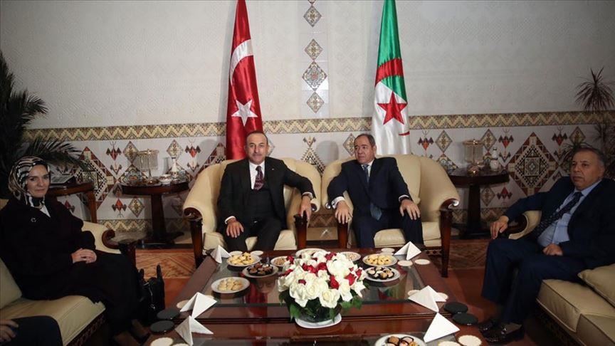 Turkish foreign minister arrives in Algeria