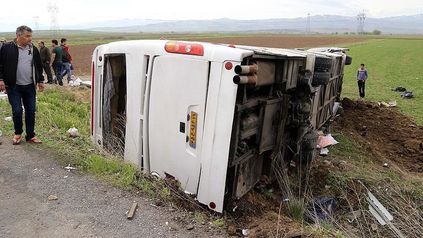 20 killed as passenger bus rolls over in northern Iran