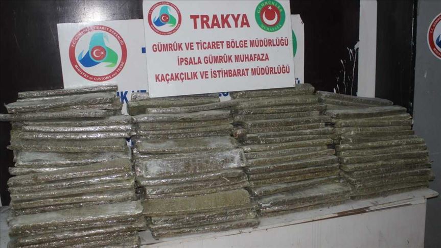 Over 170 kg of marijuana seized in northwestern Turkey