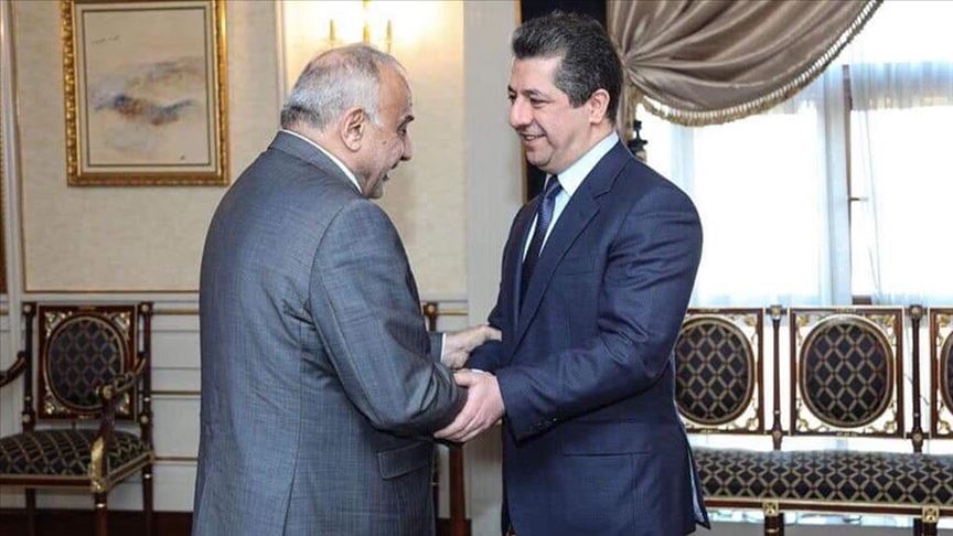 عبد المهدي وبارزاني يبحثان تواجد القوات الأجنبية في العراق