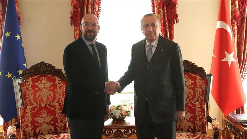 Serokomar Erdogan bi Serokê Konseya YEyê Mîchel ra hat bal hev