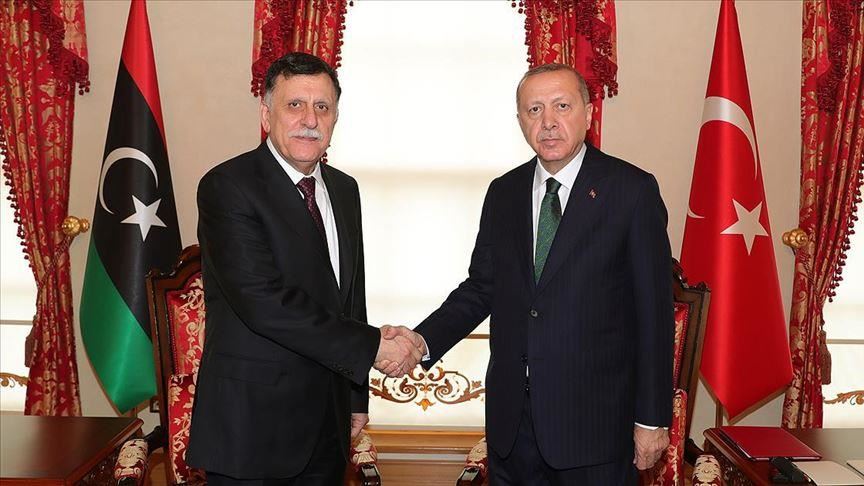 Serokomar Erdogan pêşwazî li Serokê Konseya Serokatiya HMNyê ya Libyayê Serrac kir