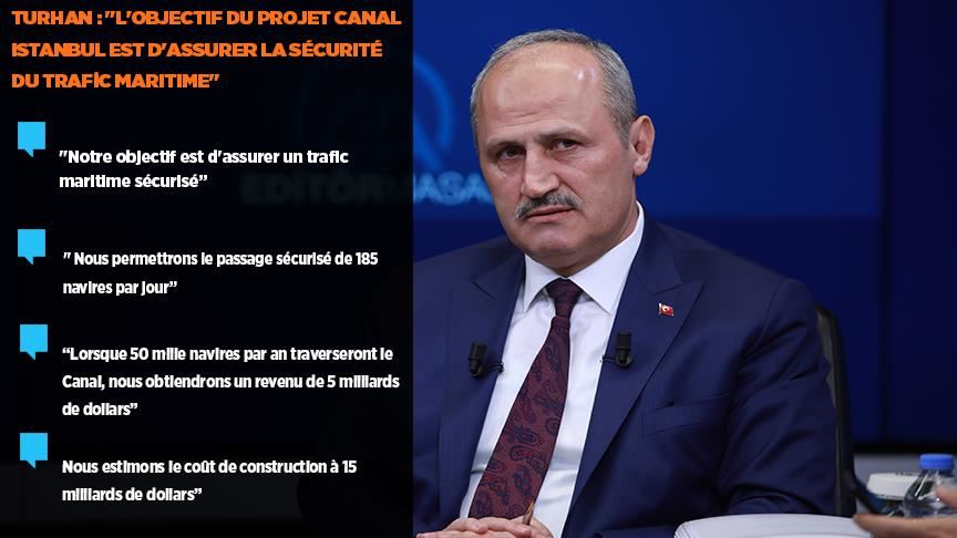 Turhan : "L'objectif du projet Canal Istanbul est d'assurer la sécurité du trafic maritime"