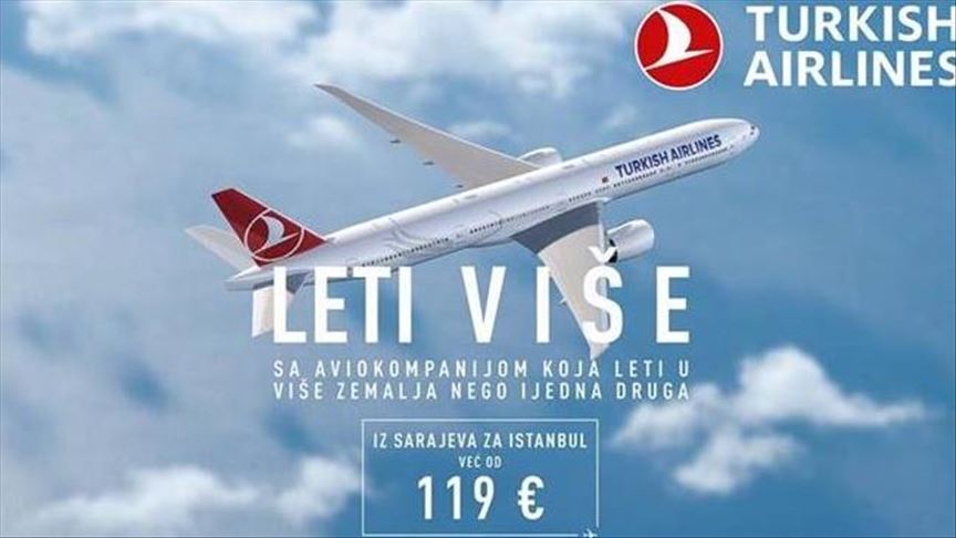 Kampanja Turkish Airlinesa: Povratna karta Sarajevo-Istanbul po cijeni od 119 eura