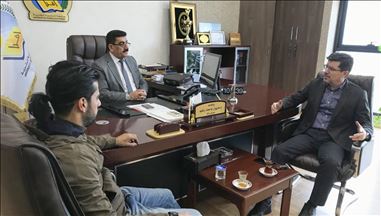 بەرپرسی بەشی سۆرانی ئاژانسی ئانادۆڵو سەردانی سەرۆکی زانکۆی گەشەپێدانی مرۆیی دەکات