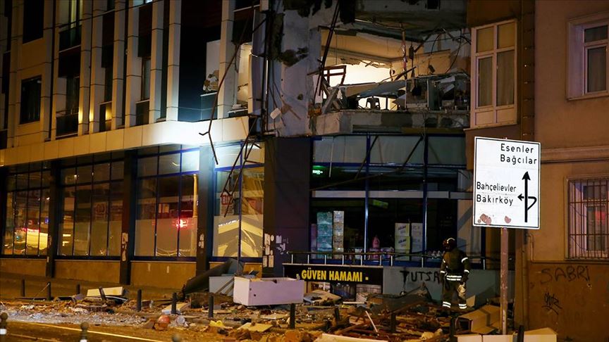 Güngören'de doğal gazdan kaynaklandığı belirtilen patlamada 1 kişi yaralandı