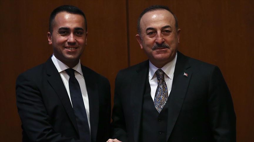 Çavuşoğlu İtalyan mevkidaşı Di Maio ile bir araya geldi