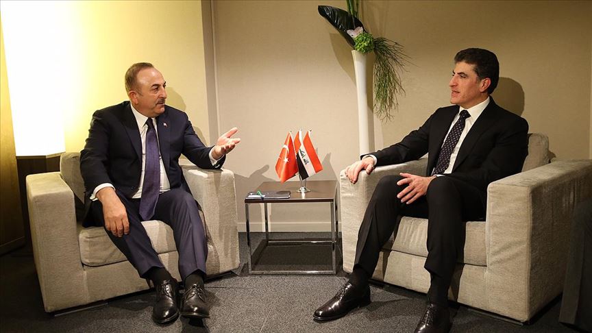 Çavuşoğlu, IKBY Başkanı Neçirvan Barzani ile görüştü