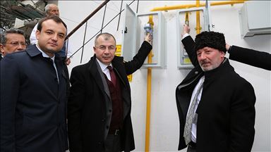 Artvin'de konutlara ilk doğal gaz verildi