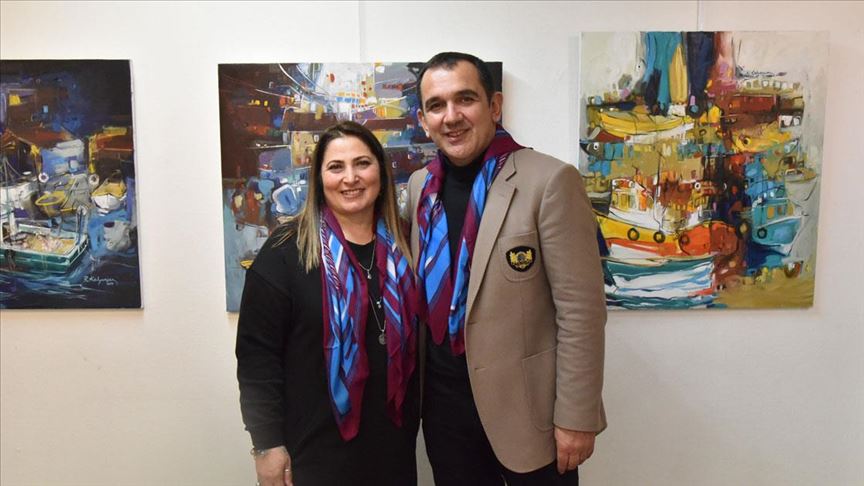 Ressam Raif ve Yasemin Kalyoncu Paris'te sergi açtı